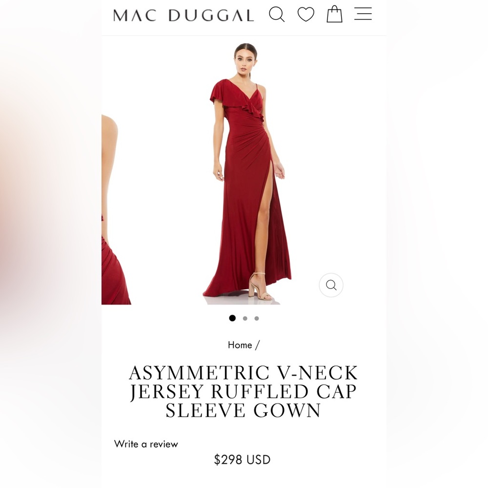 Brand new with tags Mac Duggal Red Gown
